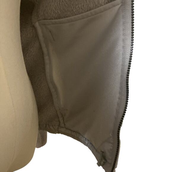 The North Face Fleece Jacket Medium Gray Silver Shiny Zipper - Picture 8 of 11